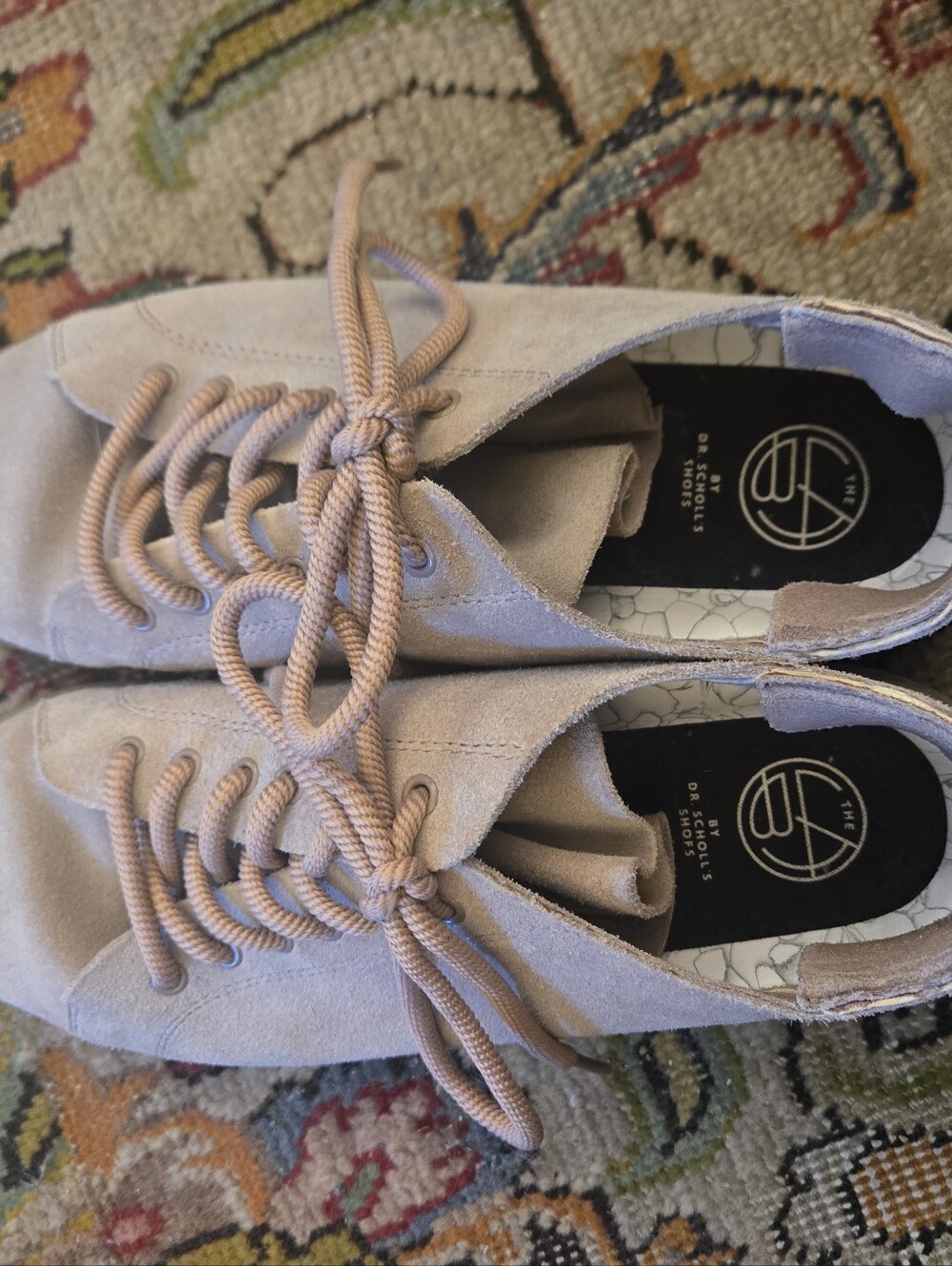 Baby Pink Suede Sneakers, Sz 6.5